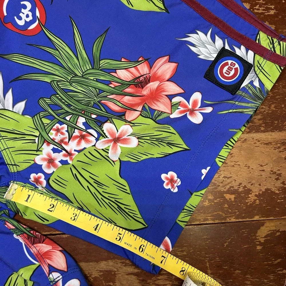 Hurley x 47 Chicago Cubs Phantom Boardshorts Mens 32 (Fits 34) Swim Trunk Floral